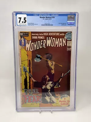 Buy Wonder Woman #199 CGC 7.5 Bondage Cover Grey Tone DC Comics DCEU • 142.48£