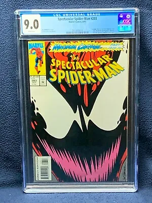 Buy Spectacular Spider-Man #203 Vol 1 Comic Book - CGC 9.0 • 39.42£
