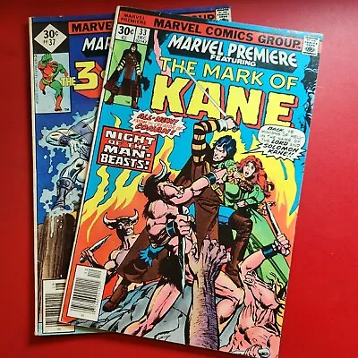 Buy Marvel Premiere Featuring: Mark Of Kane #33 1976 & 3-D Man #37 1977 VG • 9.61£