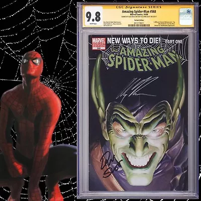 Buy CGC 9.8 SS Amazing Spider-Man #568 Variant Signed Alex Ross & Dan Slott 2008 • 417.03£