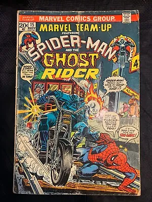 Buy Marvel Comics Group: Marvel Team-Up Spider-Man And The Ghost Rider #15 (1973) • 23.64£