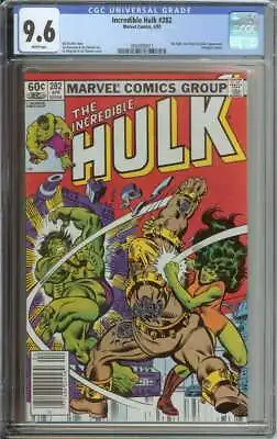 Buy Incredible Hulk #282 Cgc 9.6 White Pages // She-hulk/hulk Team-up 1983 • 331.11£