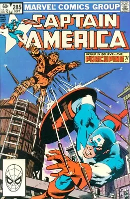 Buy CAPTAIN AMERICA #285 F/VF, Mike Zeck C, Direct Marvel Comics 1983 Stock Image • 4.74£