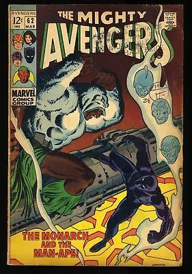 Buy Avengers #62 VG 4.0 1st Appearance Man-Ape! Black Panther! Marvel 1969 • 31.61£