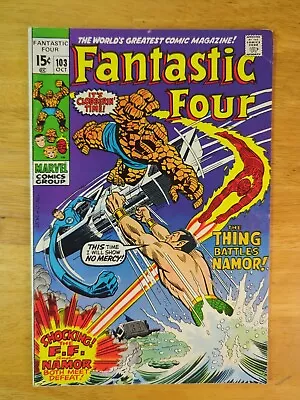 Buy Fantastic Four #103 - Marvel 1970 - Stan Lee/John Romita - F. F./Namor/Magneto! • 14.79£