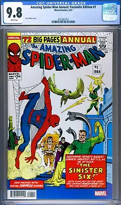 Buy Amazing Spider-Man Annual #1 Facsimile Reprint 1st Appearance Sinister 6 CGC 9.8 • 35.97£