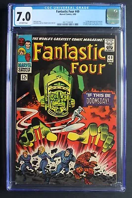 Buy Fantastic Four #49 1st Full GALACTUS 2nd SILVER SURFER Jack Kirby Lee CGC 7.0 • 1,038.58£