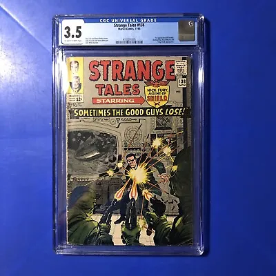 Buy STRANGE TALES 138 CGC 3.5 1ST APPEARANCE ETERNITY Iron Man Marvel Key Comic 1965 • 84.57£
