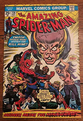 Buy Amazing Spider-Man #138 Marvel Comics 1974 1st Mindworm MVS Intact - FN+ • 18.99£