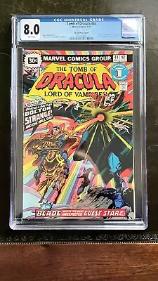 Buy The Tomb Of Dracula #44 CGC 8.0 30-Cent Variant Dr Strange Blade, Marvel Comics • 173.36£