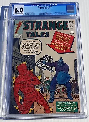 Buy Strange Tales #111 CGC 6.0 1963 Marvel Comics OW-WHITE PAGES 2nd Doctor Strange • 474.36£