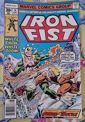 Buy IRON FIST 14( 1977 )1st APPEARANCE SABRETOOTH💥 KEY ISSUE 💥Hot💥 Fantastic Copy • 249.99£