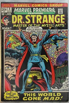 Buy Marvel Premiere 3 VG Dr. Strange Barry Smith Picture Frame 1972 • 16.98£