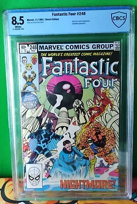 Buy Fantastic Four Comic #248  Nightmare!  Guest-starring Inhumans, 8.5 CGC Graded • 15.81£