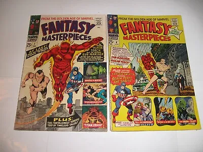 Buy Lot Of -2-  FANTASY MASTERPIECES  #7 & #8 '67 -GOLDEN AGE  HUMAN TORCH  Stories! • 19.95£