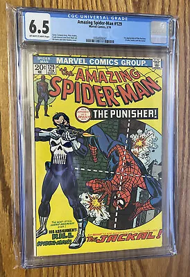 Buy CGC 6.5 Amazing Spider-Man 129 1st Punisher & Jackal Appearance Iconic Book OWW • 1,189.48£