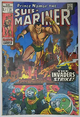 Buy Sub-Mariner #21 Prince Namor Marvel Comics (1968) • 17.95£