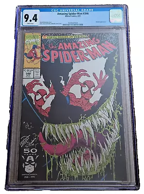 Buy Amazing Spider-Man #346 CGC 9.4 - Marvel Comics 1991 - Erik Larsen Venom Cover • 60.32£