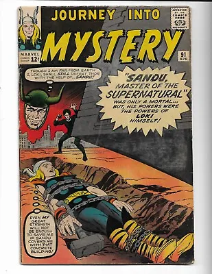 Buy Journey Into Mystery 91 - Vg+ 4.5 - 1st Appearance Of Hildegarde - Thor (1963) • 177.73£