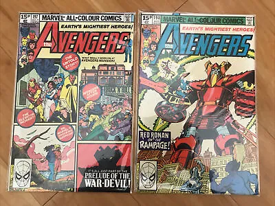 Buy Vintage Marvel Comics Avengers Issues 197, 198, 199 & 201 George Perez Art 1980 • 19.99£