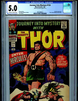 Buy Thor Journey Into Mystery #124 CGC 5.0 1966 Marvel 1st Atlas Amricons K32 • 316.62£