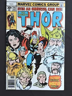 Buy The Mighty THOR No. 262 Comic Book VF+ August 1977 (Bronze Age) • 10.23£