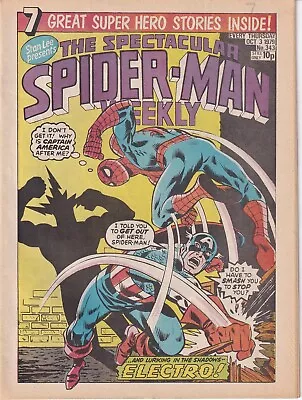 Buy Marvel UK, Spectacular Spider-Man Weekly, #343, 1979, Godzilla, Daredevil, Thor • 3£