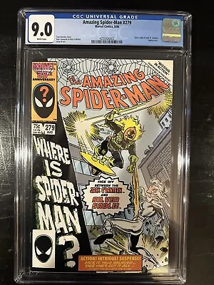 Buy Amazing Spider-Man #279 CGC 9.0 (Marvel 1986) WP! Silver Sable & Jack O'Lantern! • 36.19£