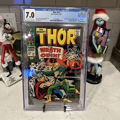 Buy Thor #147 CGC GRADED 7.0 - Loki Cover/story - Kirby Cover/art - S. Lee Story • 80.06£
