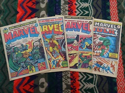 Buy Mighty World Of Marvel UK Comics X4 Issues 21, 23, 29, 41 (1973) • 9.95£