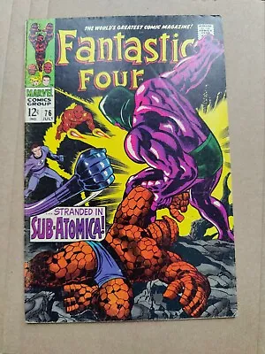 Buy Fantastic Four #76 Cover Detached Silver Surfer Galactus Marvel 1968 Jack Kirby • 4.75£