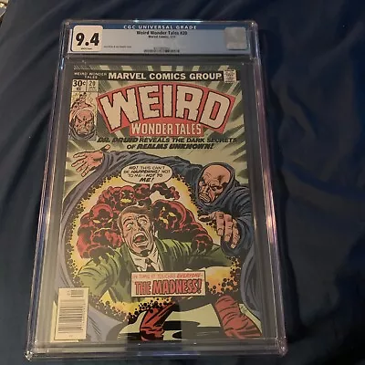 Buy CGC 9.4 Weird Wonder Tales 20 Jack Kirby! 1977 Great Cover Rare Awesome!!!! • 98.82£
