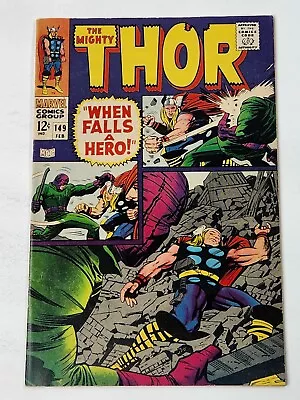 Buy The Mighty Thor 149 Origin Black Bolt & Inhumans Kirby Lee Marvel Silver 1968 • 59.57£