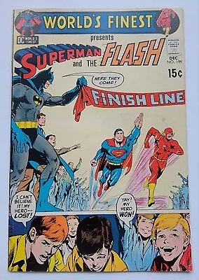 Buy World's Finest Comics 199 FN 3rd Superman V Flash Race 1970 Mid Grade Neal Adams • 31.17£