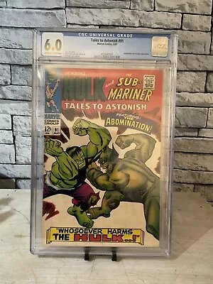 Buy Tales To Astonish #91 Cgc Abomination  • 99.99£