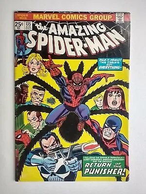 Buy Marvel Comics Amazing Spider-Man #135 2nd Or 3rd Appearance The Punisher FN/VF • 156.61£