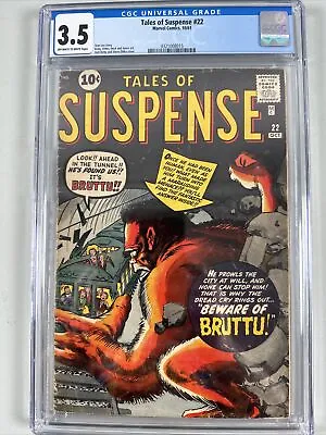 Buy Tales Of Suspense #22 Graded CGC 3.5 Oct.1961 Stan Lee, Steve Ditko, Jack Kirby! • 114.59£