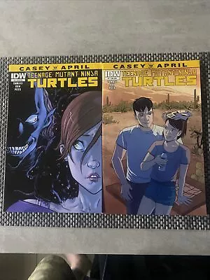 Buy Idw Comics Teenage Mutant Ninja Turtles Casey & April #3 & 4 Sub Variants Tmnt • 10£