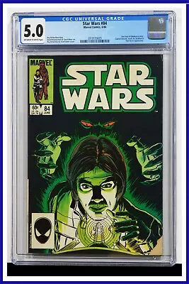 Buy Star Wars #84 CGC Graded 5.0 Marvel June 1984 White Pages Comic Book. • 61.64£