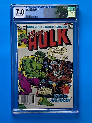 Buy Incredible Hulk #271 (marvel 1982) 1st Rocket Raccon | Custom Label | Cgc 7.0 • 313.33£