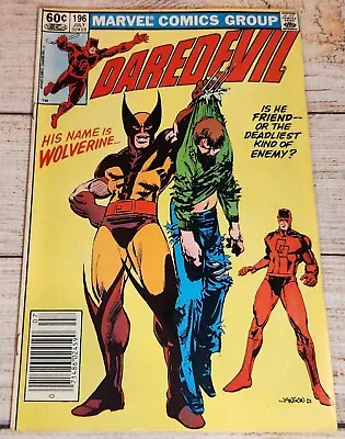 Buy Daredevil #196 Marvel Comics Wolverine App. 1st App Dark Wind 1983 • 7.92£