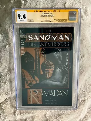 Buy 9.4 CGC SIGNED P. Craig Russell SANDMAN 50 Ramadan Neil Gaiman Autographed 1 8 6 • 91.94£