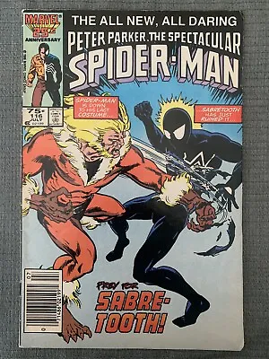 Buy Peter Parker The Spectacular Spider-Man #116 Marvel 1986 1st App The Foreigner • 14.30£