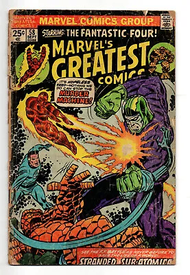 Buy Marvel's Greatest Comics 58 The Fantastic Four Sept 1975 Marvel Comics USA $0.25 • 0.99£