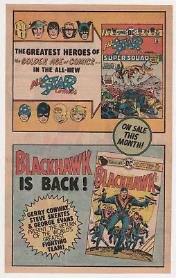 Buy 1976 Comic Book Promo Print Ad All Star Comics #58 1st Power Girl Appearance C • 2.38£