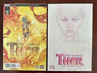 Buy 2 Books! - The Death Of The Mighty Thor #705 + 706 - Marvel Legacy 2015 • 7.19£