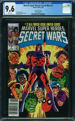 Buy Marvel Super Heroes Secret Wars 2 Cgc 9.6 White Pages Magneto Rare Newsstand A9 • 95.93£