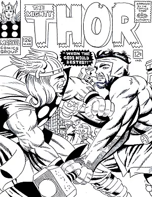Buy The Mighty Thor # 126 Cover Recreation 1st Issue Original Comic Art On Cardstock • 31.77£
