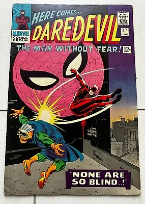 Buy Silver Age Daredevil 17 (1966) Key Issue, 2nd Romita Art On Spider-Man Key • 3.91£
