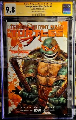 Buy Teenage Mutant Ninja Turtles #1 Michelangelo Kirkham Artist Signature CGC 9.8 • 275.92£